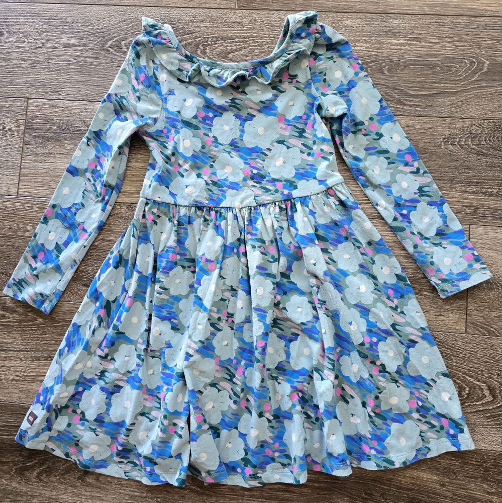 Floral Blue Kids Dress